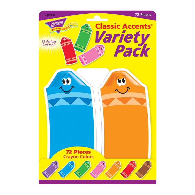 Trend Enterprises  Inc. Crayon Colors Classic Accents Variety Pack  72 ct - Image 2